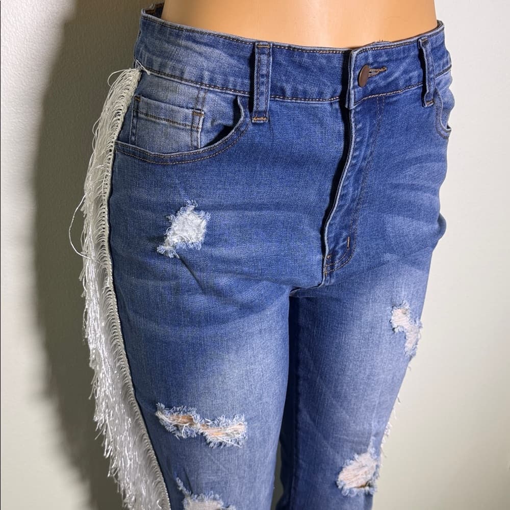 Sj Style Jeans with Fringe - Thumbnail 4