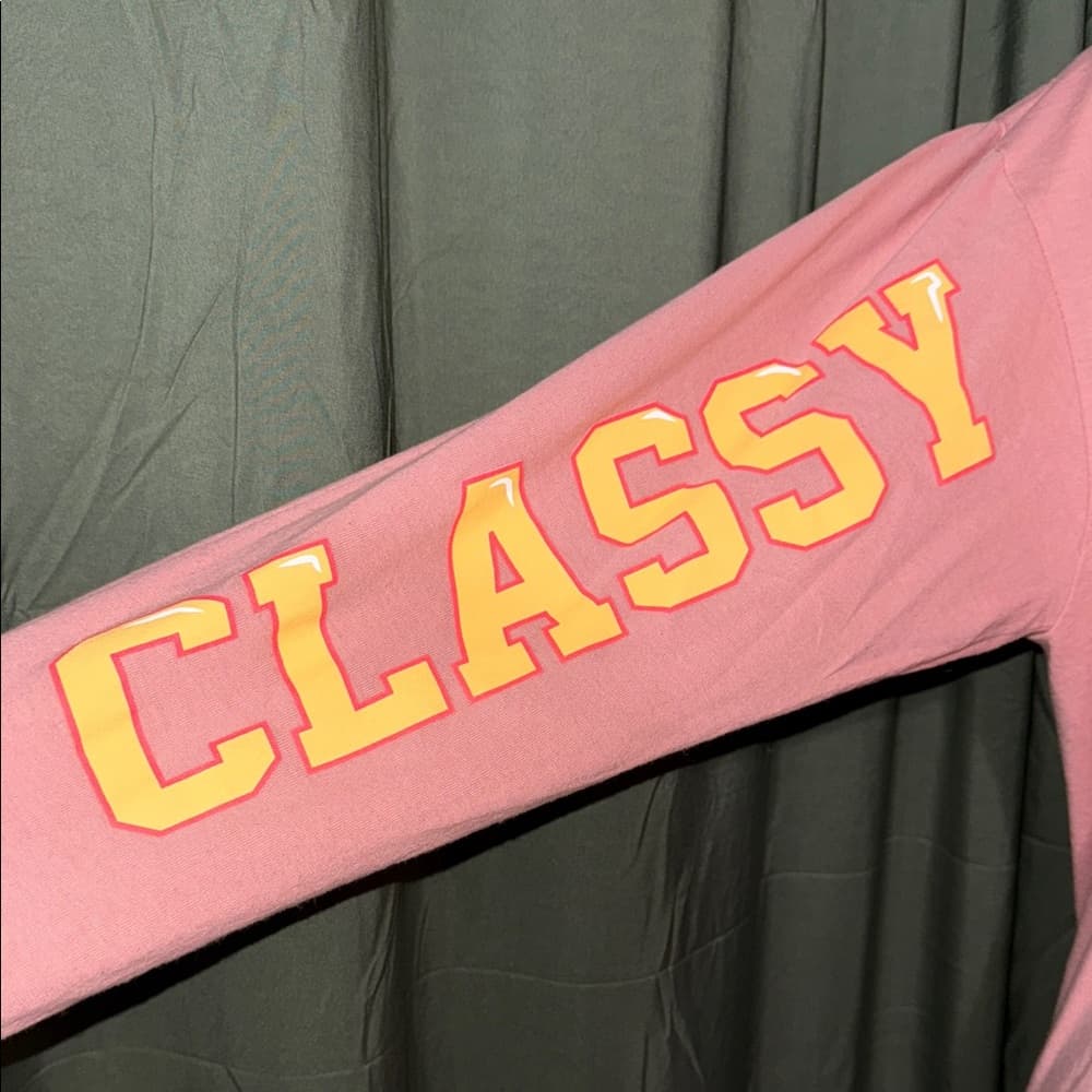 Simply Southern Peachy Long Sleeve Shirt - Pink and Yellow - Thumbnail 2