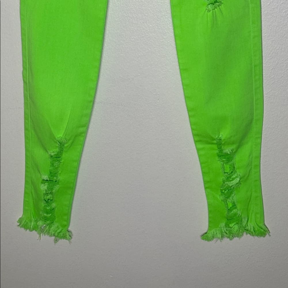 M. I. U. Vibrant- neon green skinny jeans - Thumbnail 6