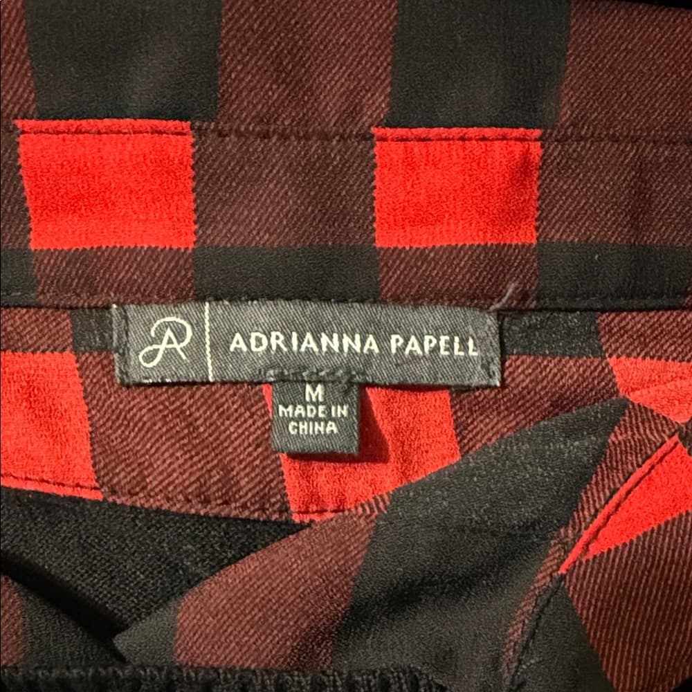 Adrianna Papell Black and Red Layered Sweatshirt - Thumbnail 2