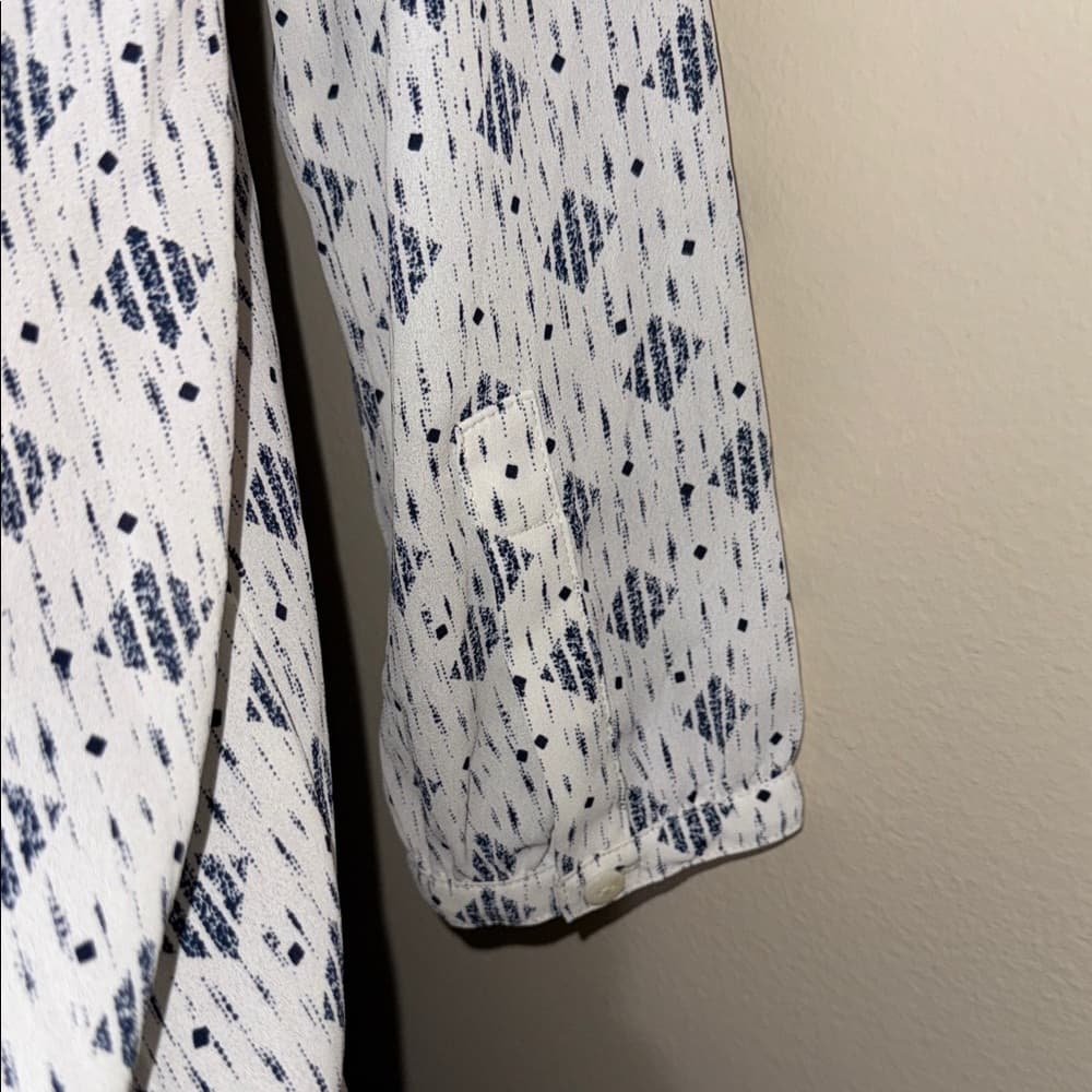 Women's Blue Patterned Top - Thumbnail 3