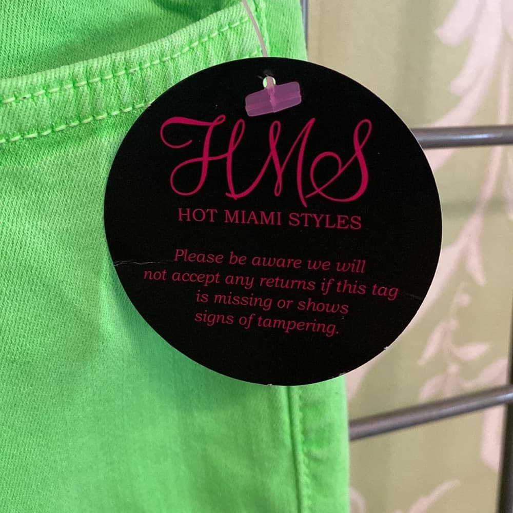 M. I. U. Vibrant- neon green skinny jeans - Thumbnail 4