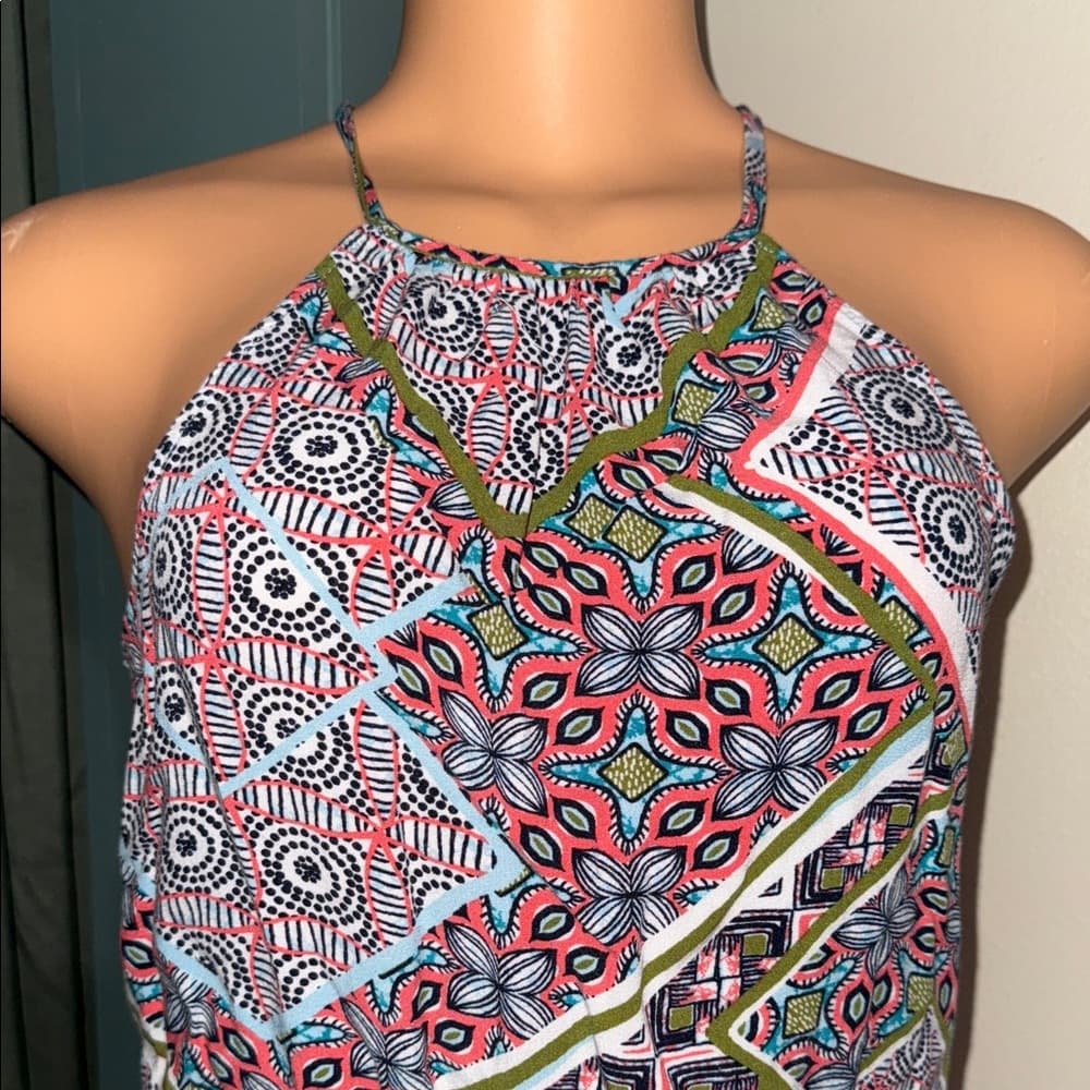 BeBop Patterned Halter Romper - Size XS - Thumbnail 2