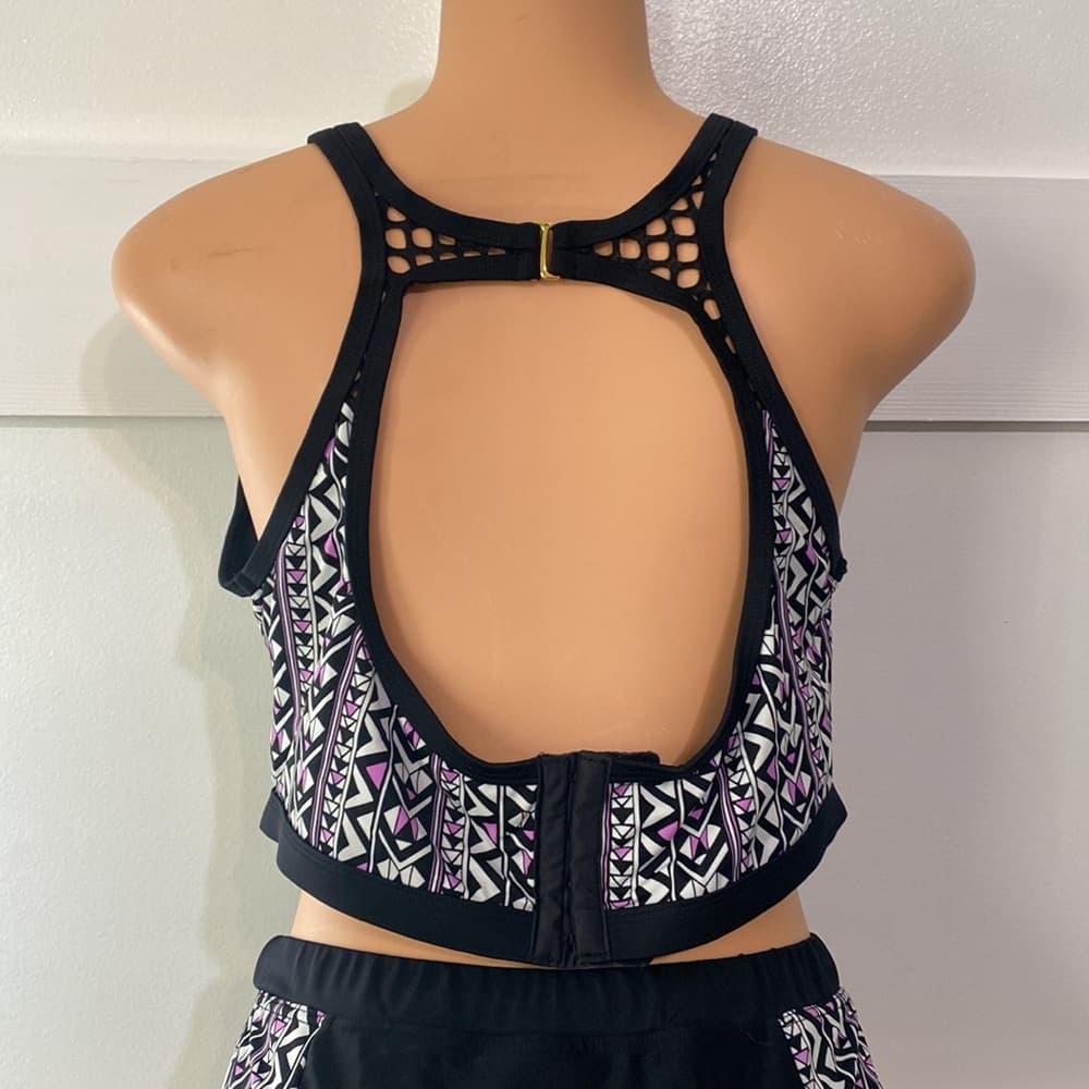 Purple and black two piece bikini - Thumbnail 4