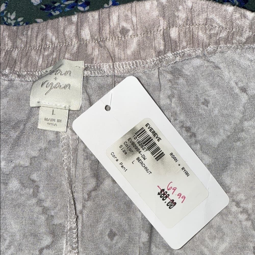 NWT - Roan & Ryan by Evereve Gray Patterned Pants - Size Large - Thumbnail 6