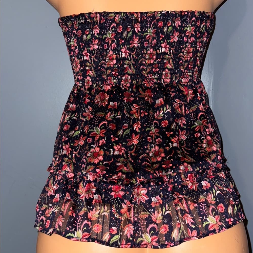 Floral ruffled top - Thumbnail 2