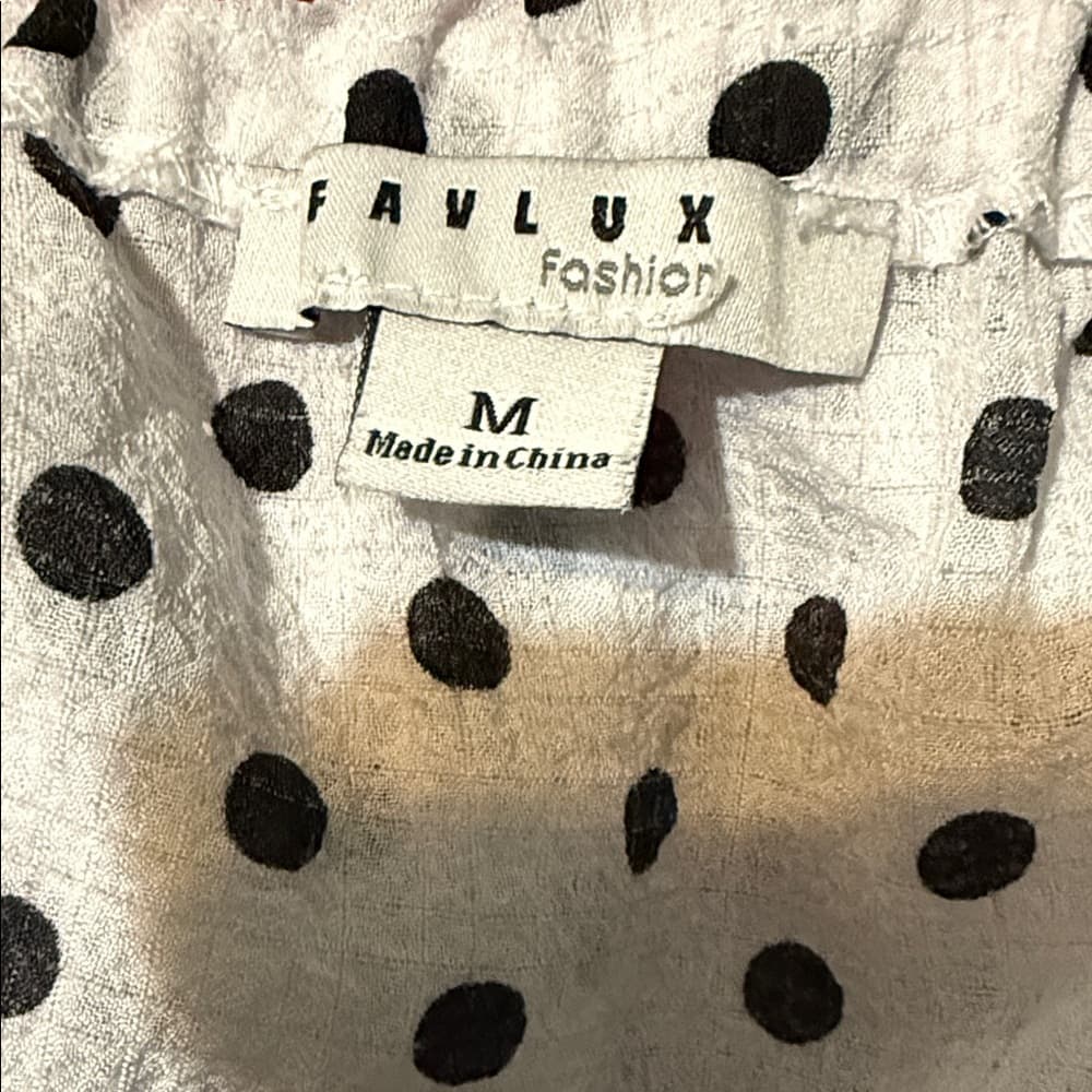 FavLux Off-Shoulder Polka Dot Romper - Size M - Thumbnail 2