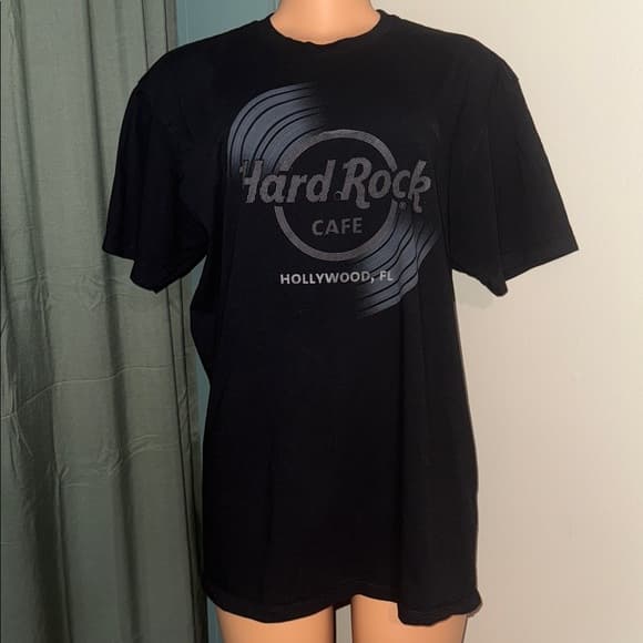 Hard Rock Cafe Black Tee with Gray Logo - Thumbnail 3