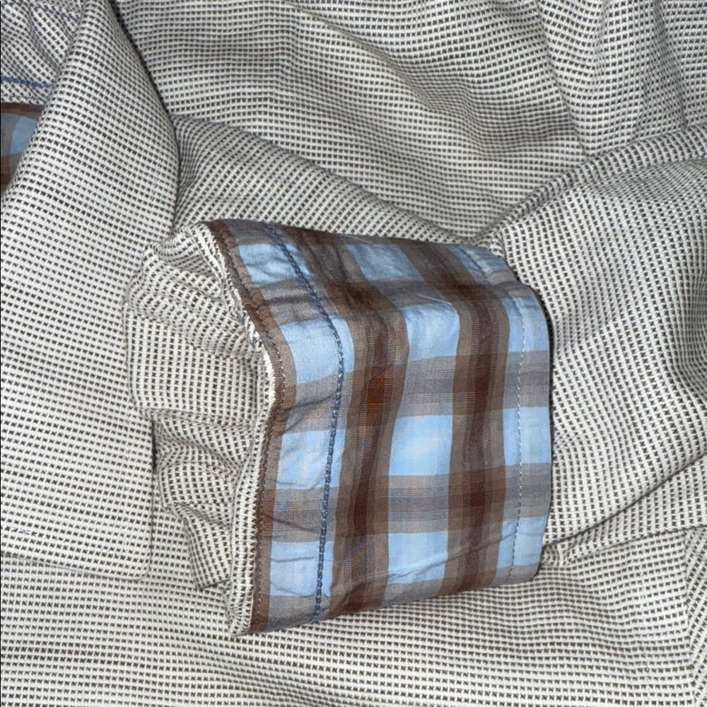 Joseph Abboud Tan Casual Button Down Shirt - Thumbnail 4