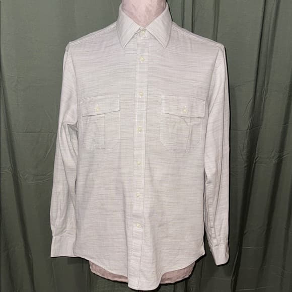 Joseph Abboud Tan Casual Button Down Shirt - Thumbnail 6