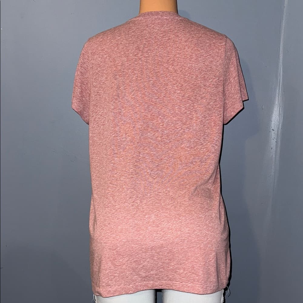 Universal Thread Heathered Pink V-Neck Tee - Thumbnail 3