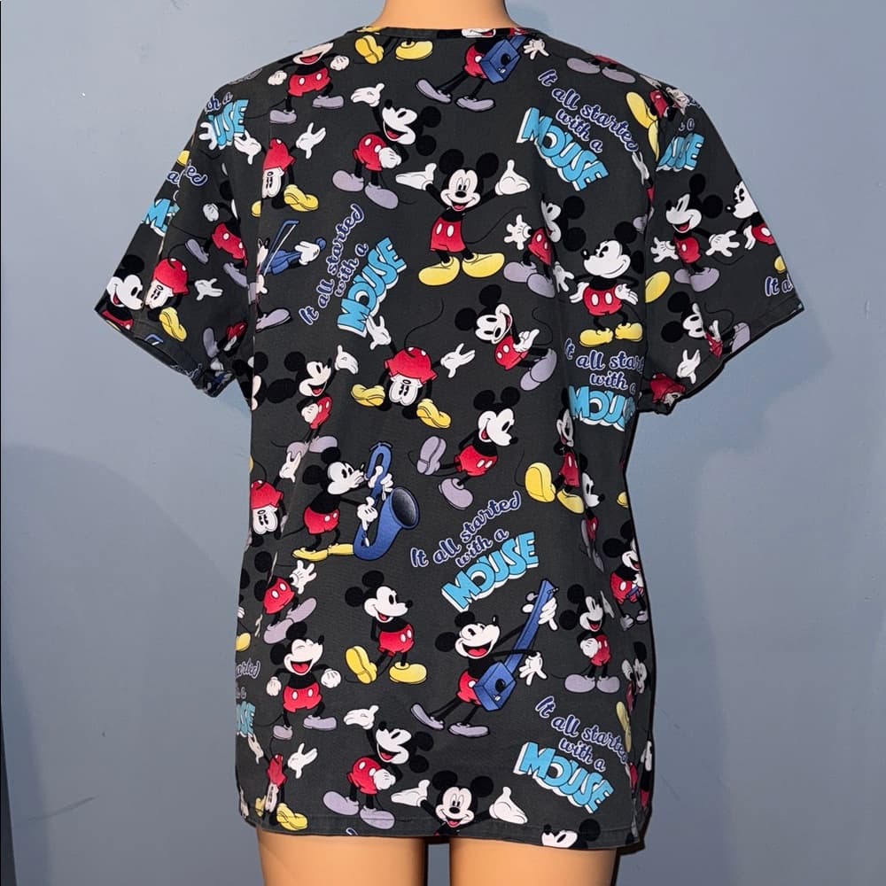 Disney Mickey Mouse Scrub Top - Size XL - Thumbnail 5