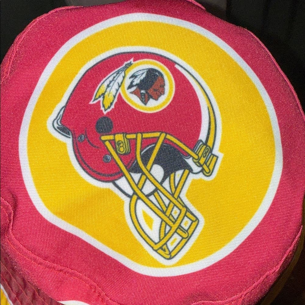 Red and Yellow Redskins Bucket Hat with Logo - Thumbnail 4