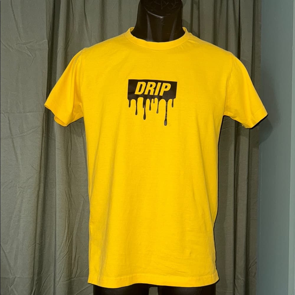 Solid Yellow Drip Tee - Thumbnail 2