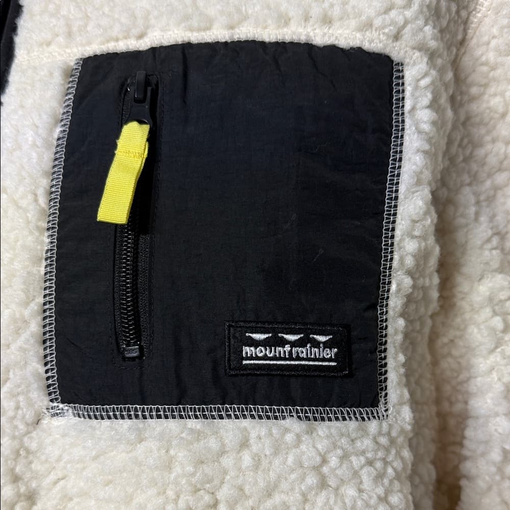 H&M Cream and Black Fleece Jacket - Thumbnail 2