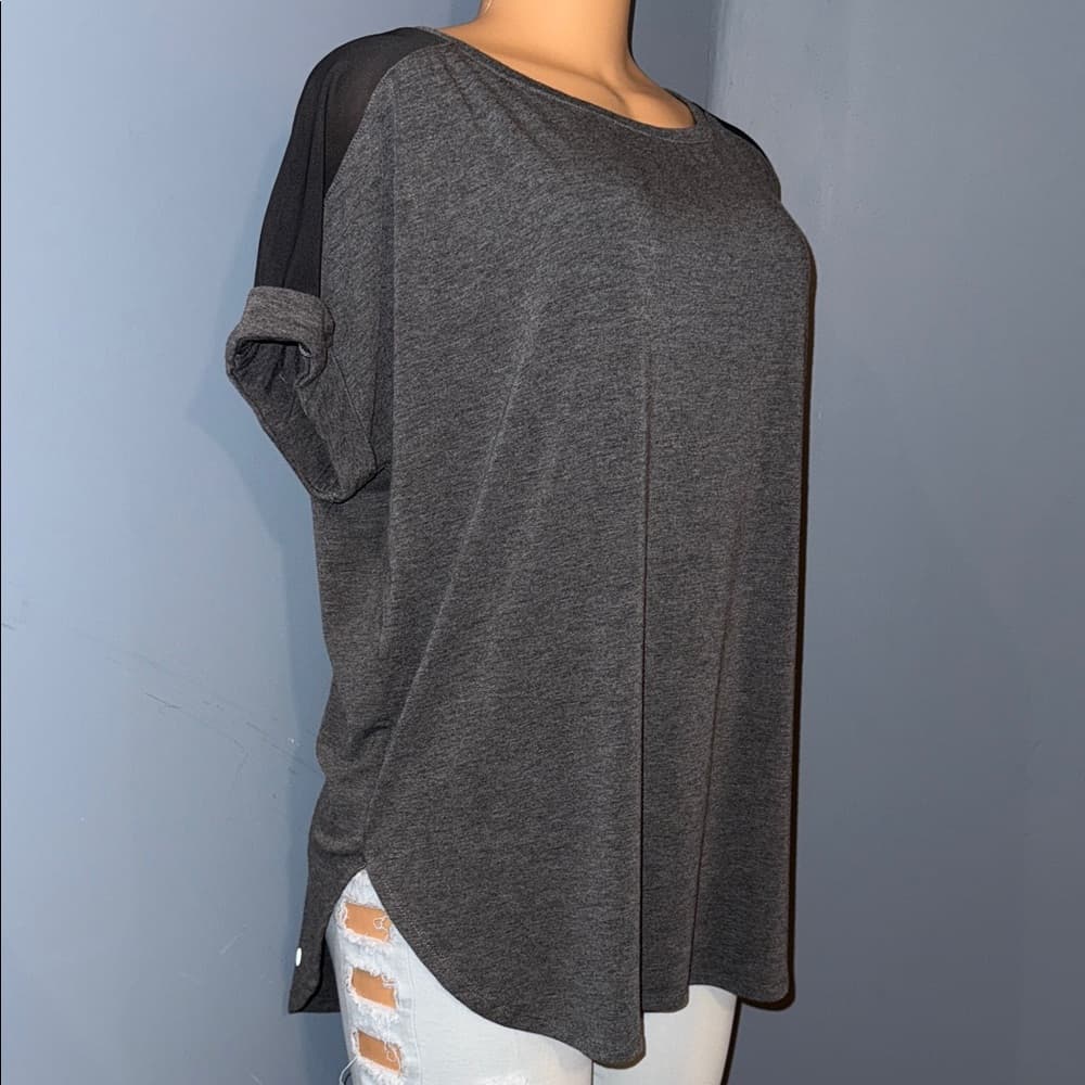 Avia Charcoal and Black Short Sleeve Tee