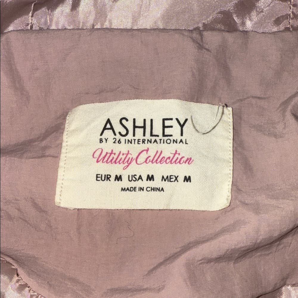 Ashley By 26 International Women's Burgundy and Beige Utility Jacket - Thumbnail 7