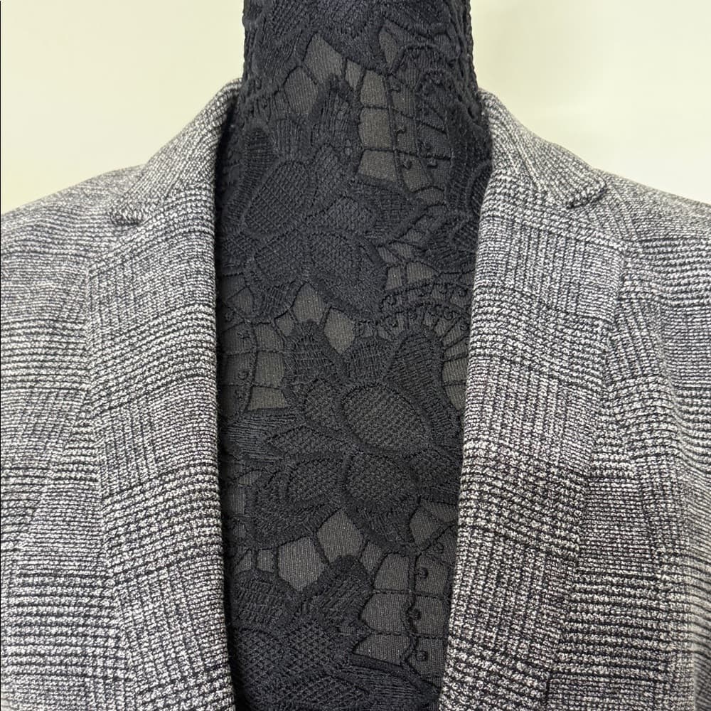 H&M Classic Black and Gray Blazer - Thumbnail 2