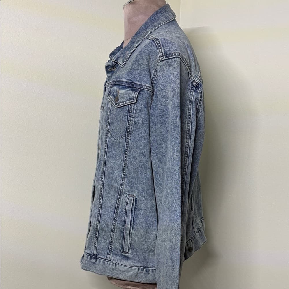 Men's Blue Denim Jacket - Thumbnail 4
