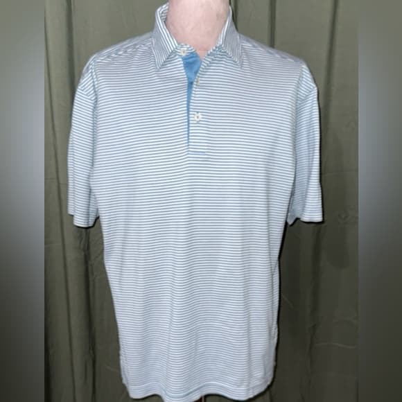 Callaway Men's Polo Shirt - Light Blue Stripes - Thumbnail 4