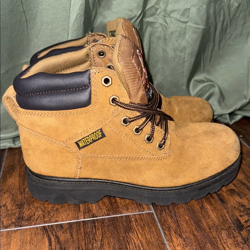 Men's Brahma Waterproof Steel Toe Suede Brown Boots - Thumbnail 3