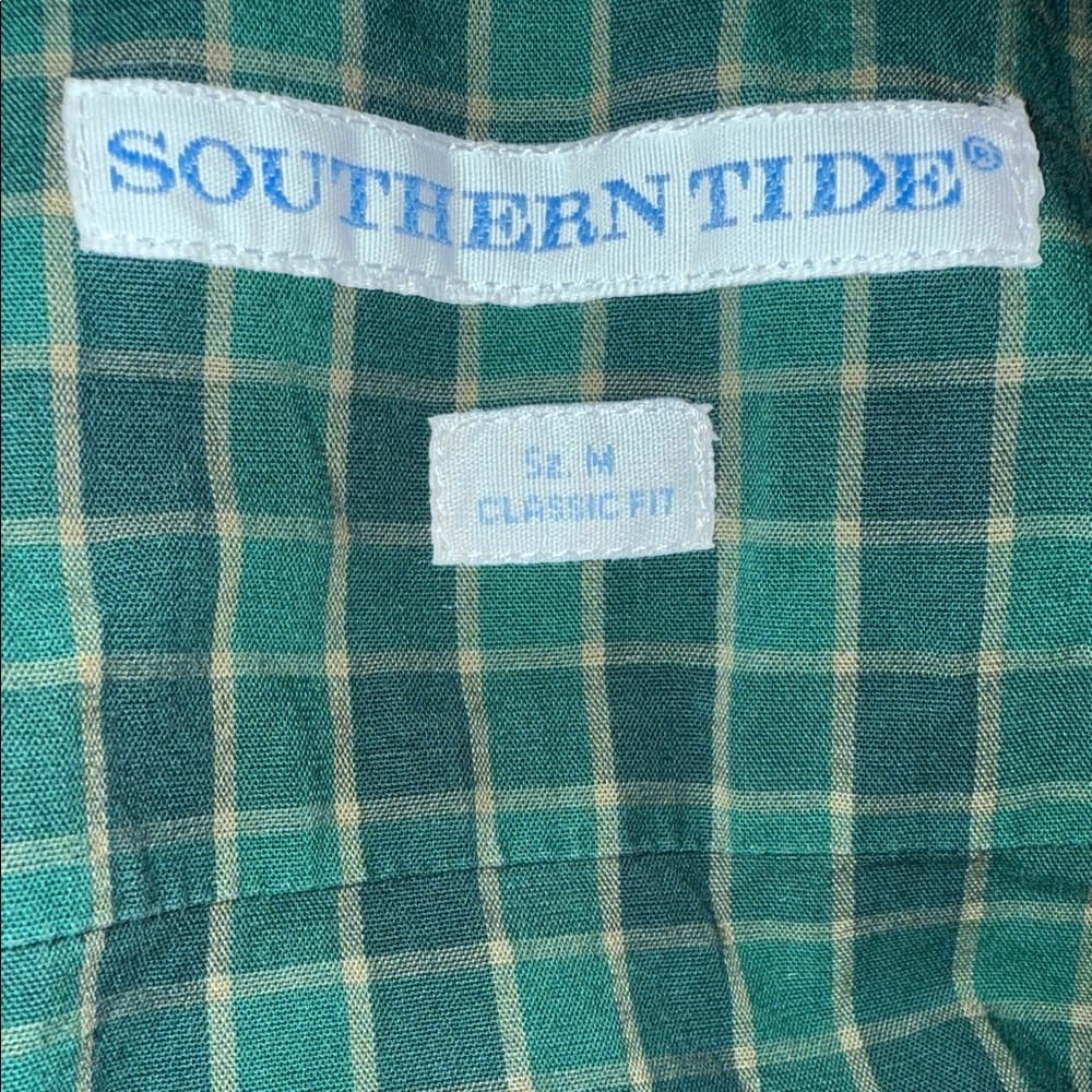 Southern Tide Green Plaid Men's Shirt - Thumbnail 4