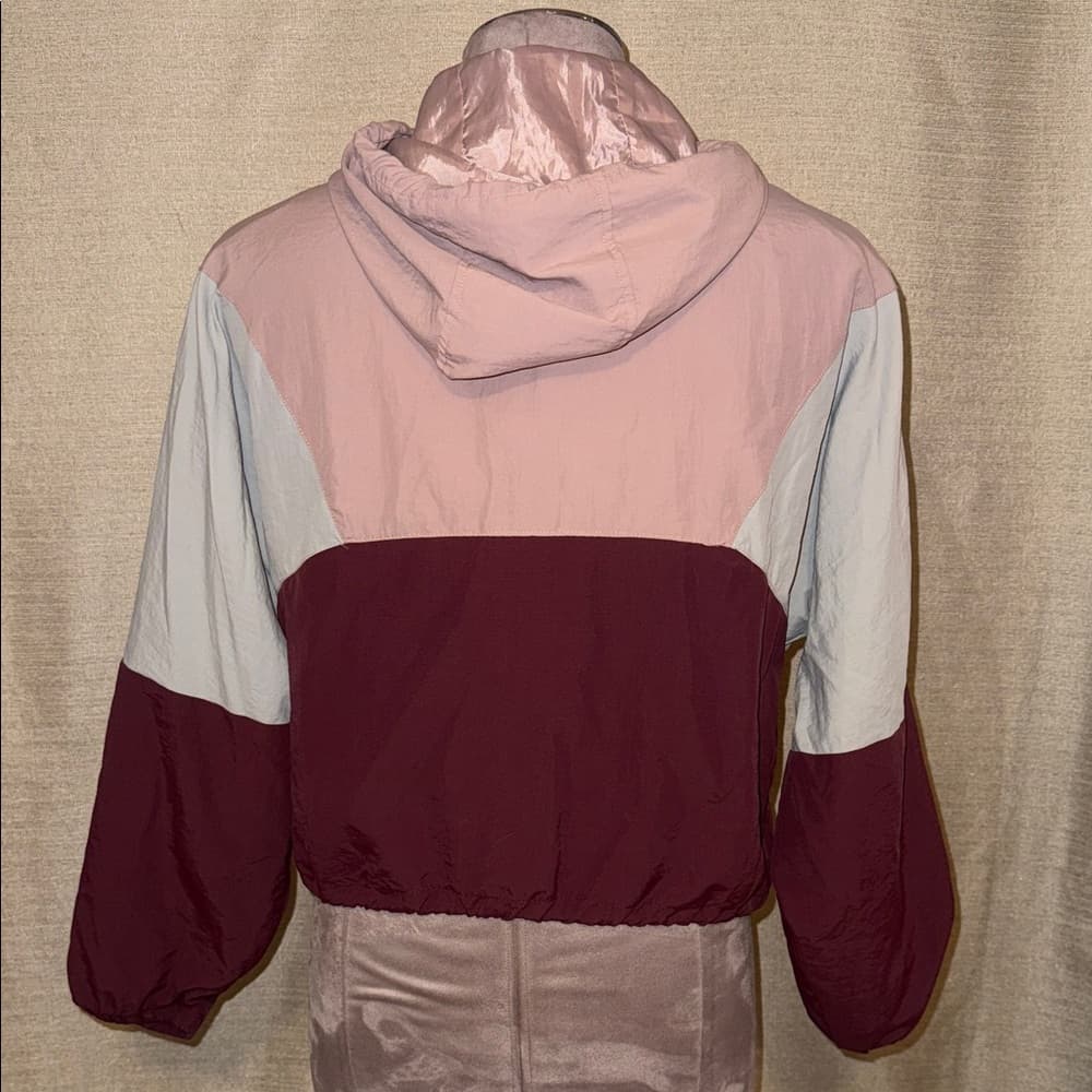 Ashley By 26 International Women's Burgundy and Beige Utility Jacket - Thumbnail 5