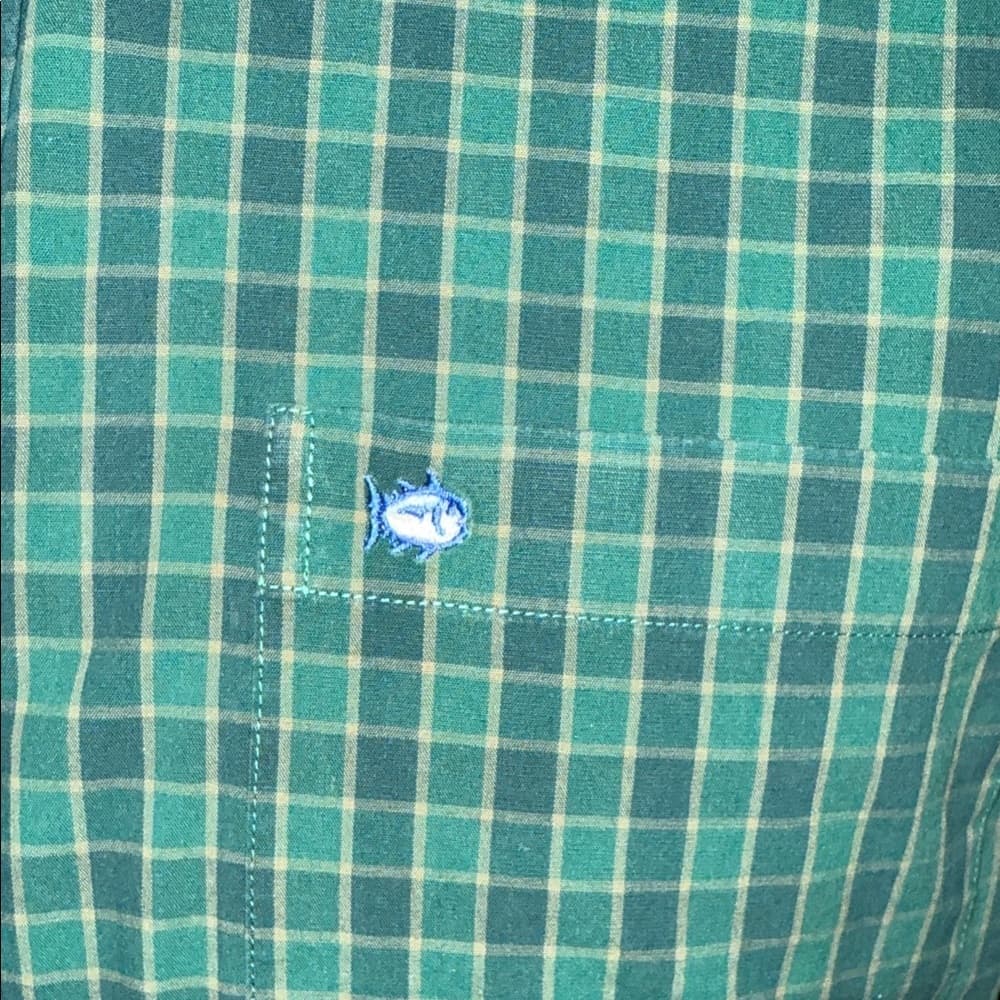 Southern Tide Green Plaid Men's Shirt