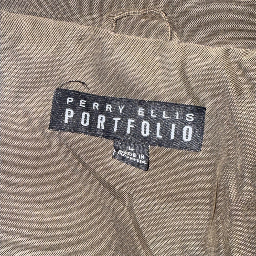 Men’s Brown Perry Ellis Portfolio Jacket - Thumbnail 9