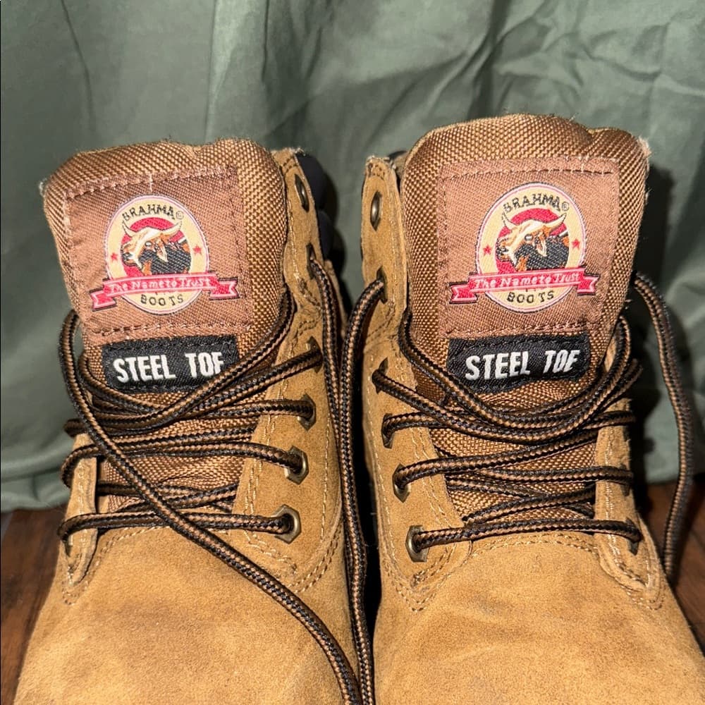 Men's Brahma Waterproof Steel Toe Suede Brown Boots