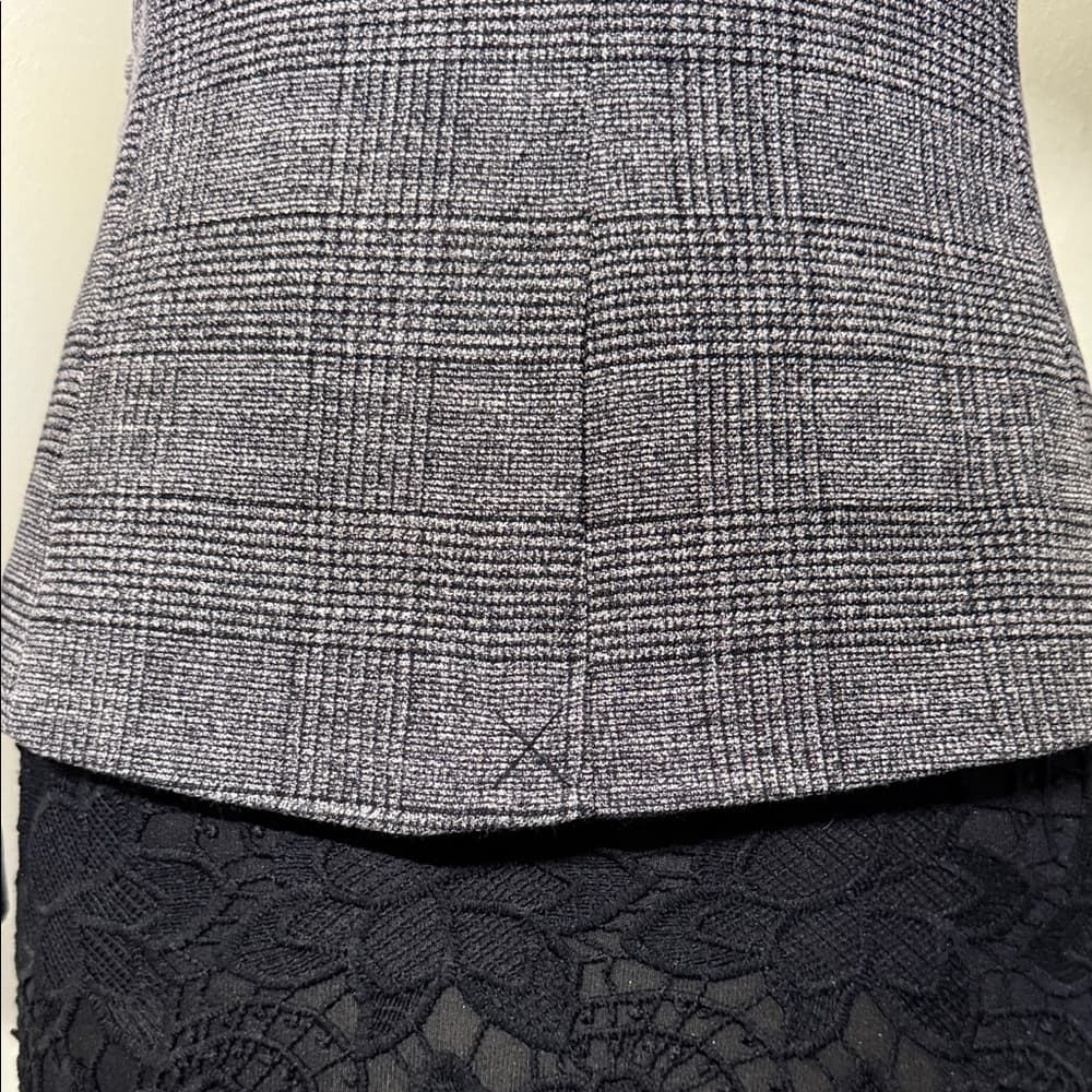 H&M Classic Black and Gray Blazer - Thumbnail 5