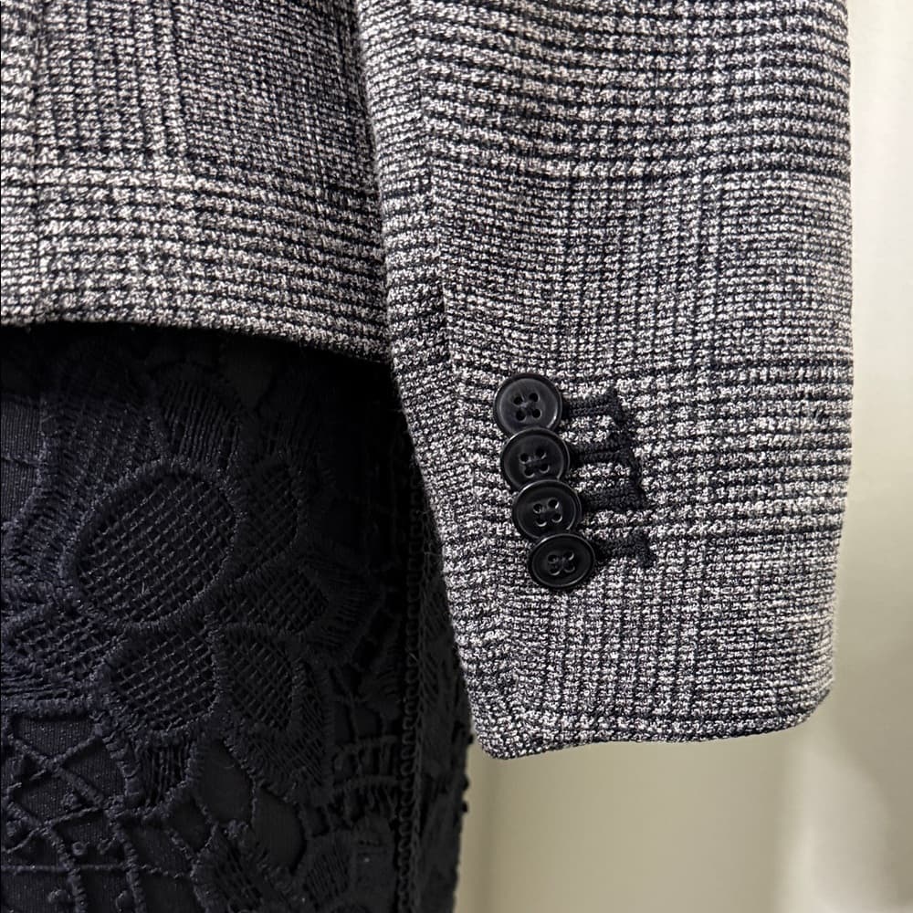 H&M Classic Black and Gray Blazer - Thumbnail 4