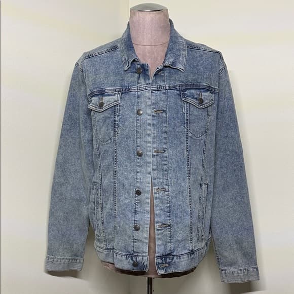 Men's Blue Denim Jacket - Thumbnail 11