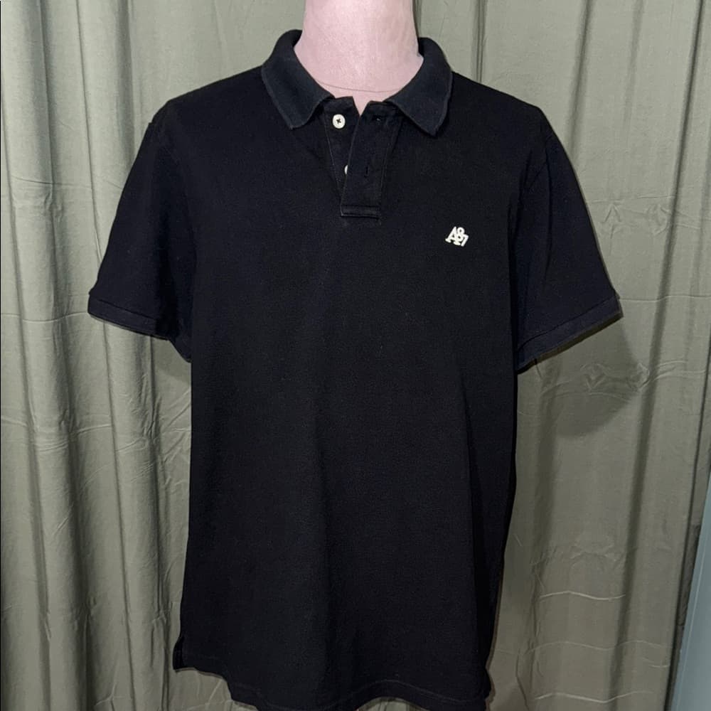 Aeropostale Men's Polo Shirt in Black - Thumbnail 3