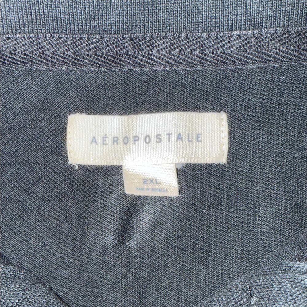 Aeropostale Men's Polo Shirt in Black - Thumbnail 2