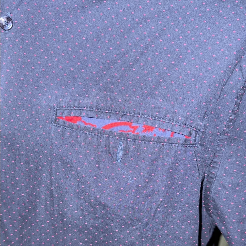 Denim & Flower Dark Blue Men's Casual Button Down Shirt