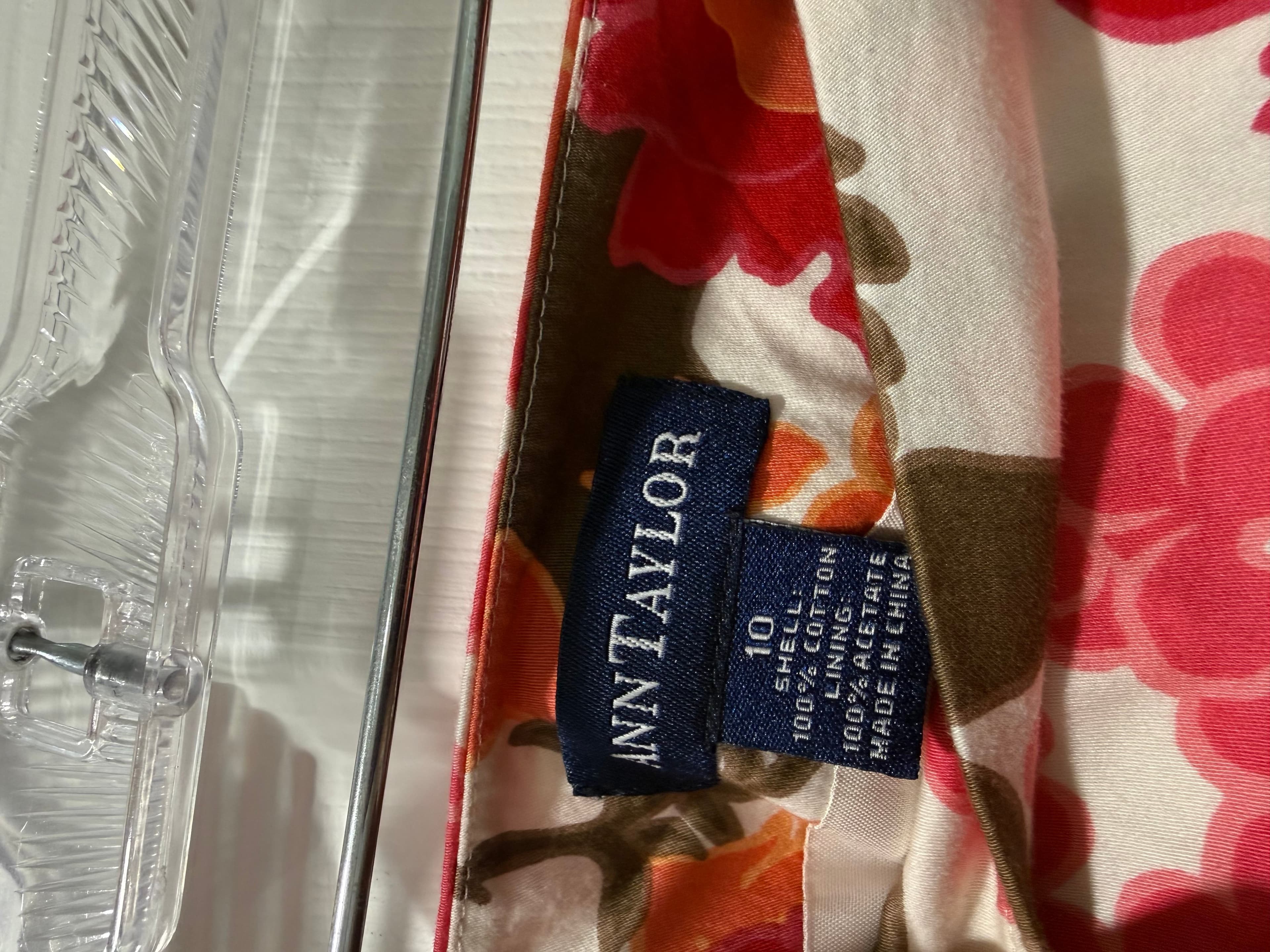 Ann Taylor Floral Cotton Skirt Size 10 - Thumbnail 2
