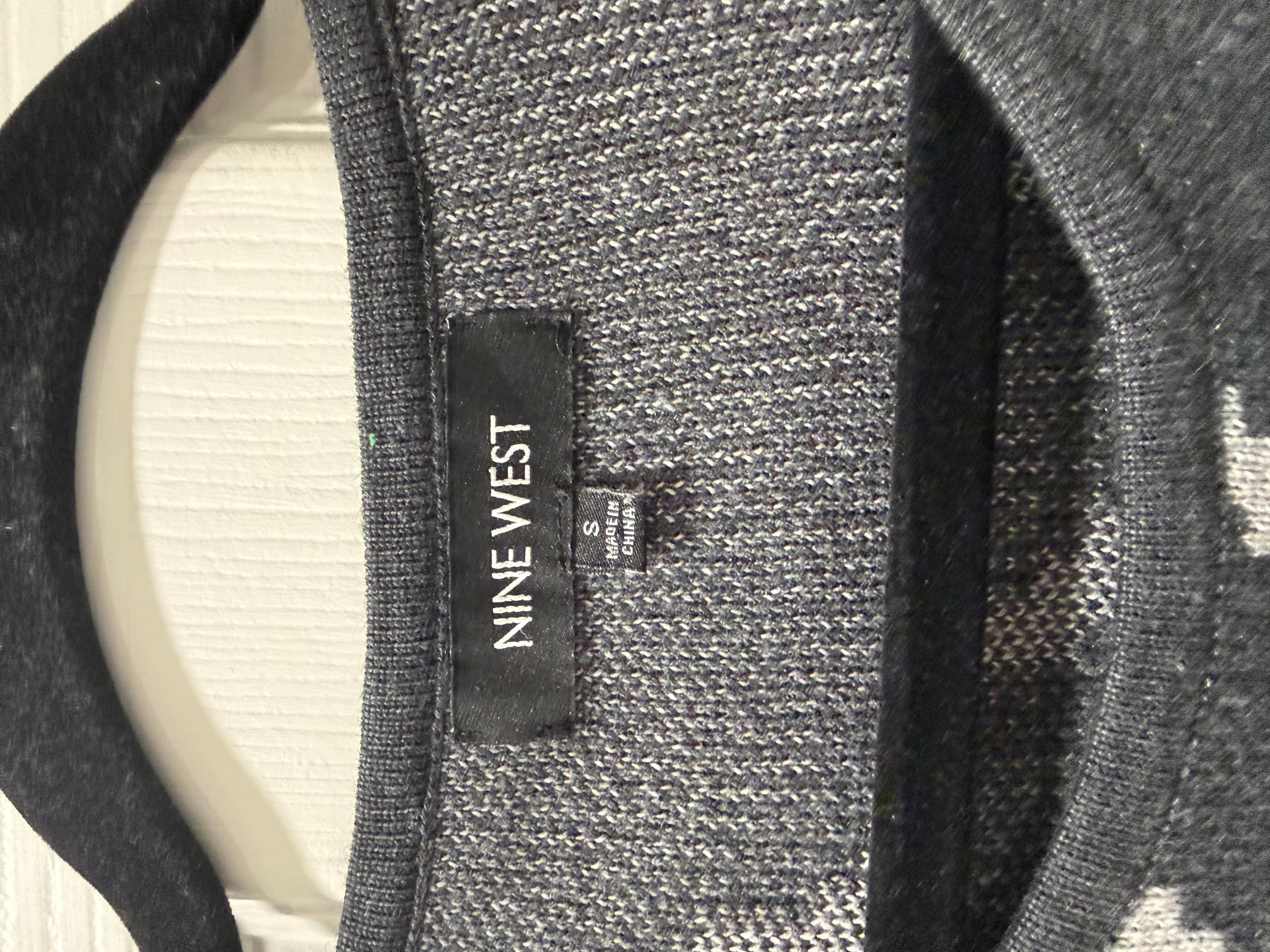 Nine West Gray Knit Dress with Bird Pattern Size S - Thumbnail 2