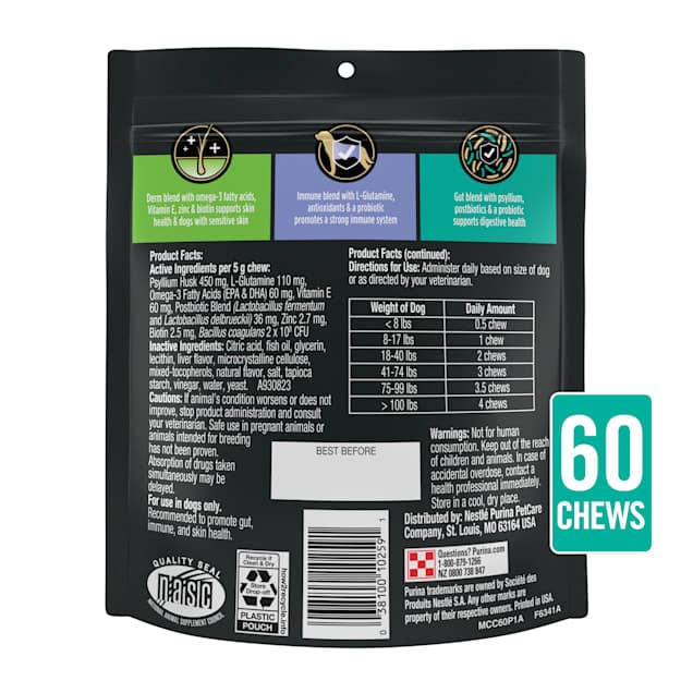 Purina Pro Plan Veterinary Supplements Multi Care Canine Supplement  60 Ct Pouch - Thumbnail 6