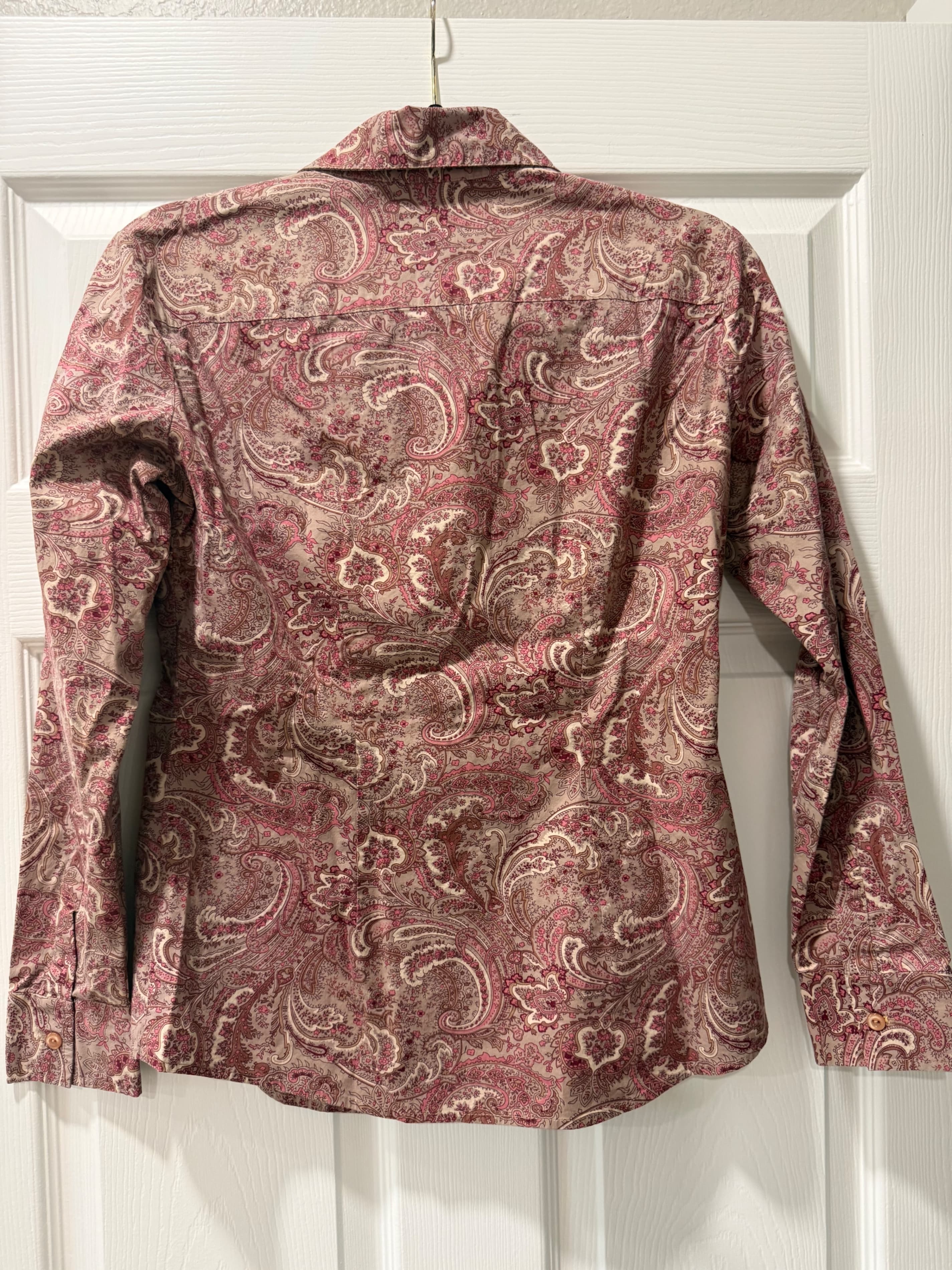 New York & Company Paisley Button-Up Shirt - Thumbnail 2