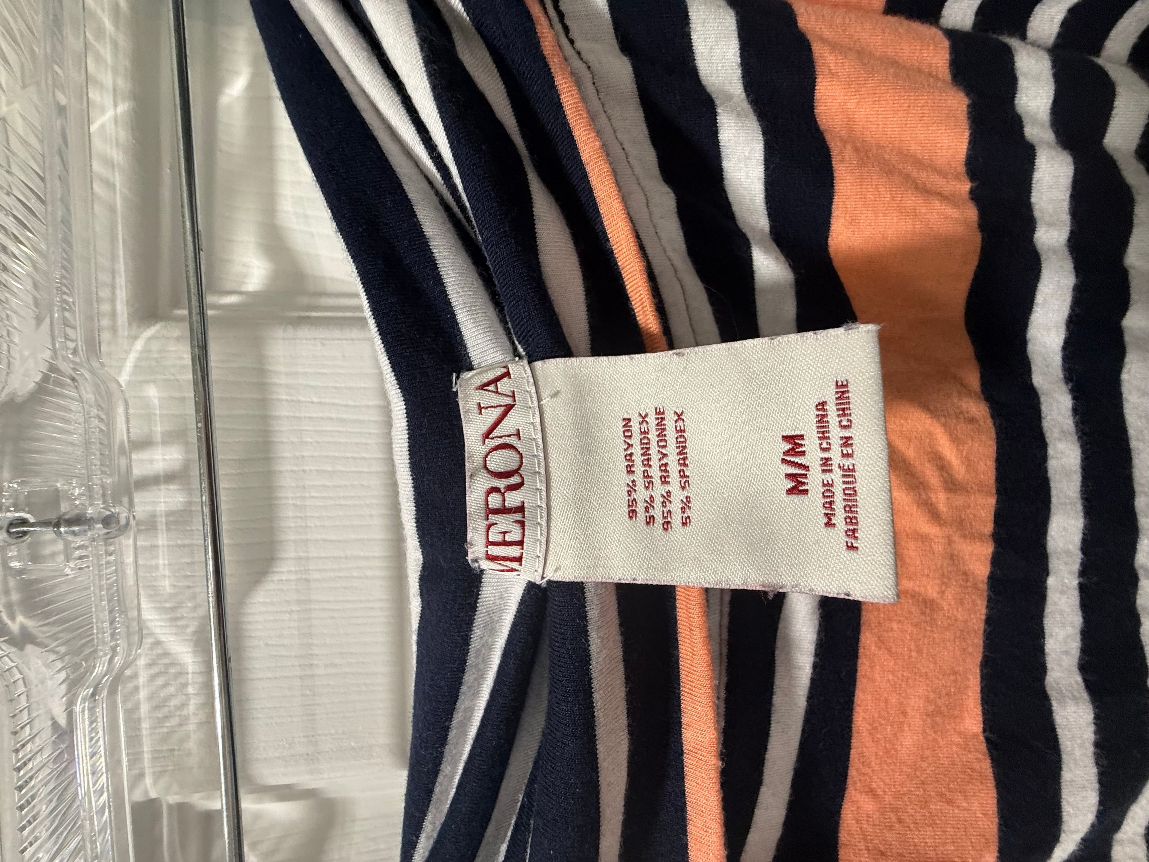 Merona Striped Maxi Skirt M Rayon Spandex - Thumbnail 2