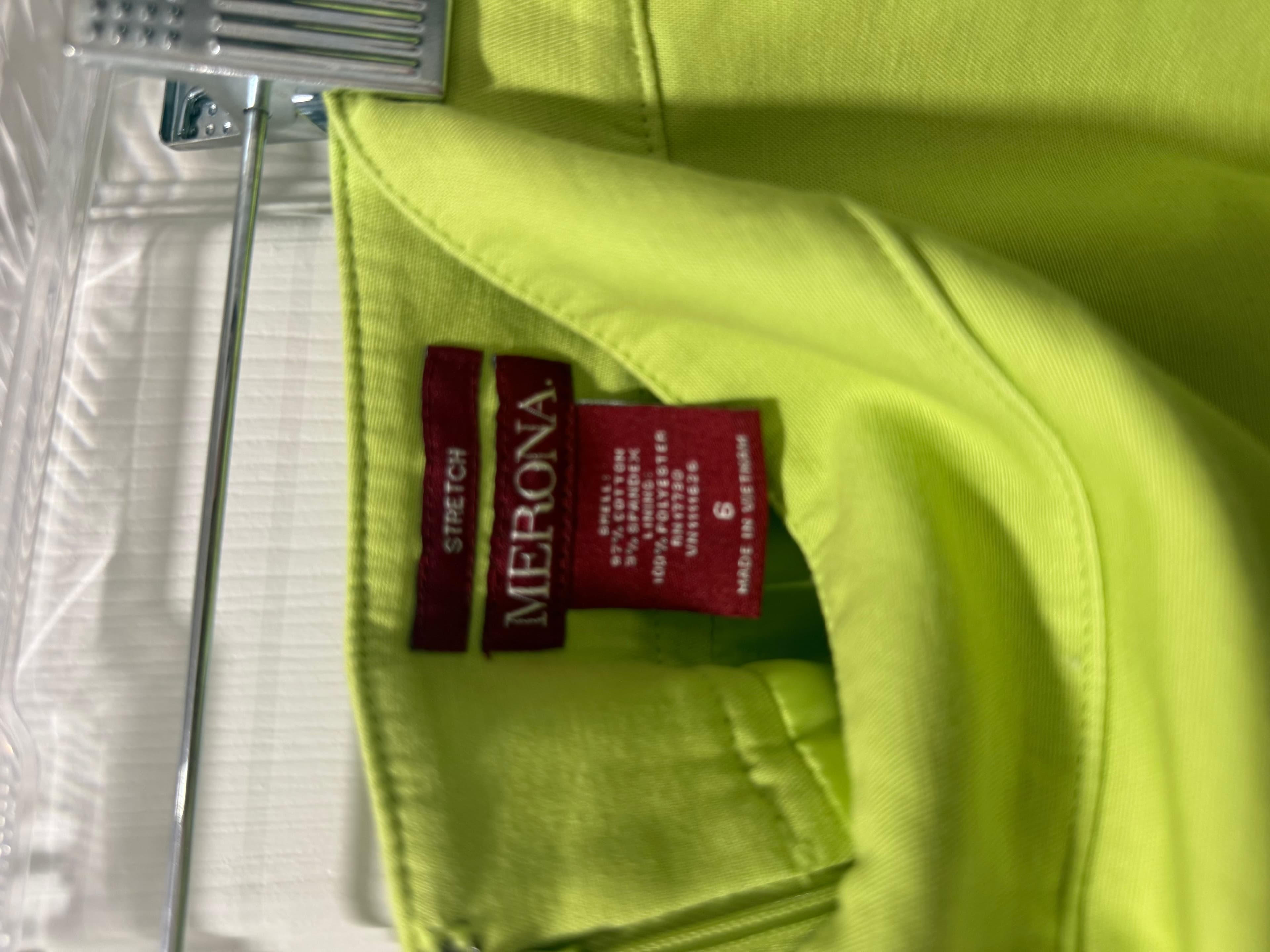 Merona Stretch Lime Green Skirt Size 6 - Thumbnail 2