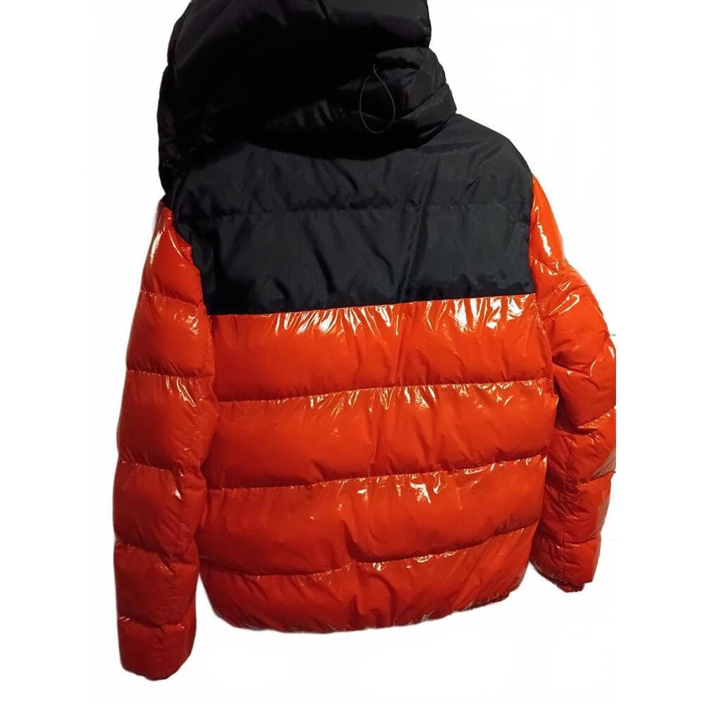 Robert Phillipe Men's Large Orange and Black Puffer Jacket - Thumbnail 3