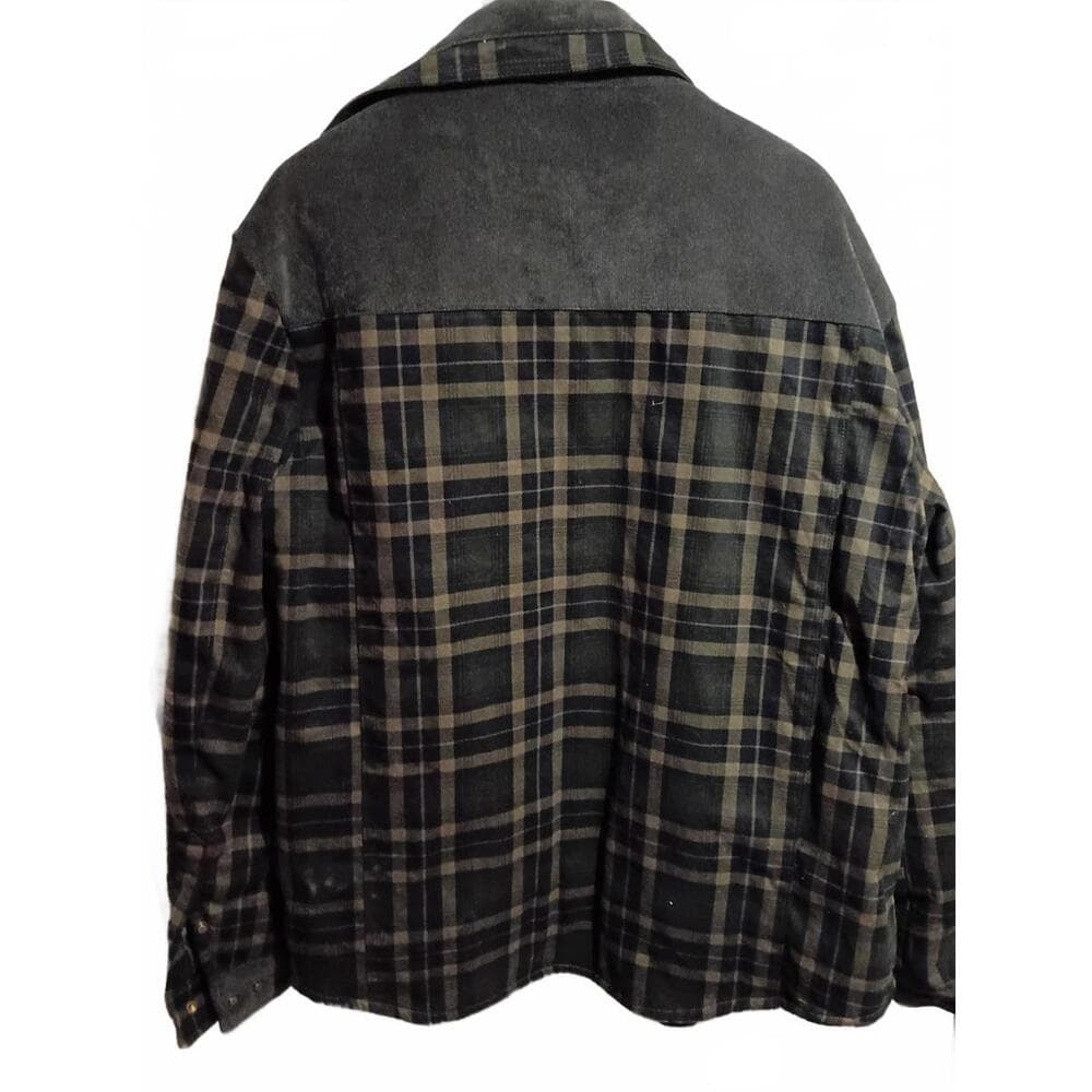 Men's Plaid Jacket with Sherpa Lining, Size XL - Thumbnail 3