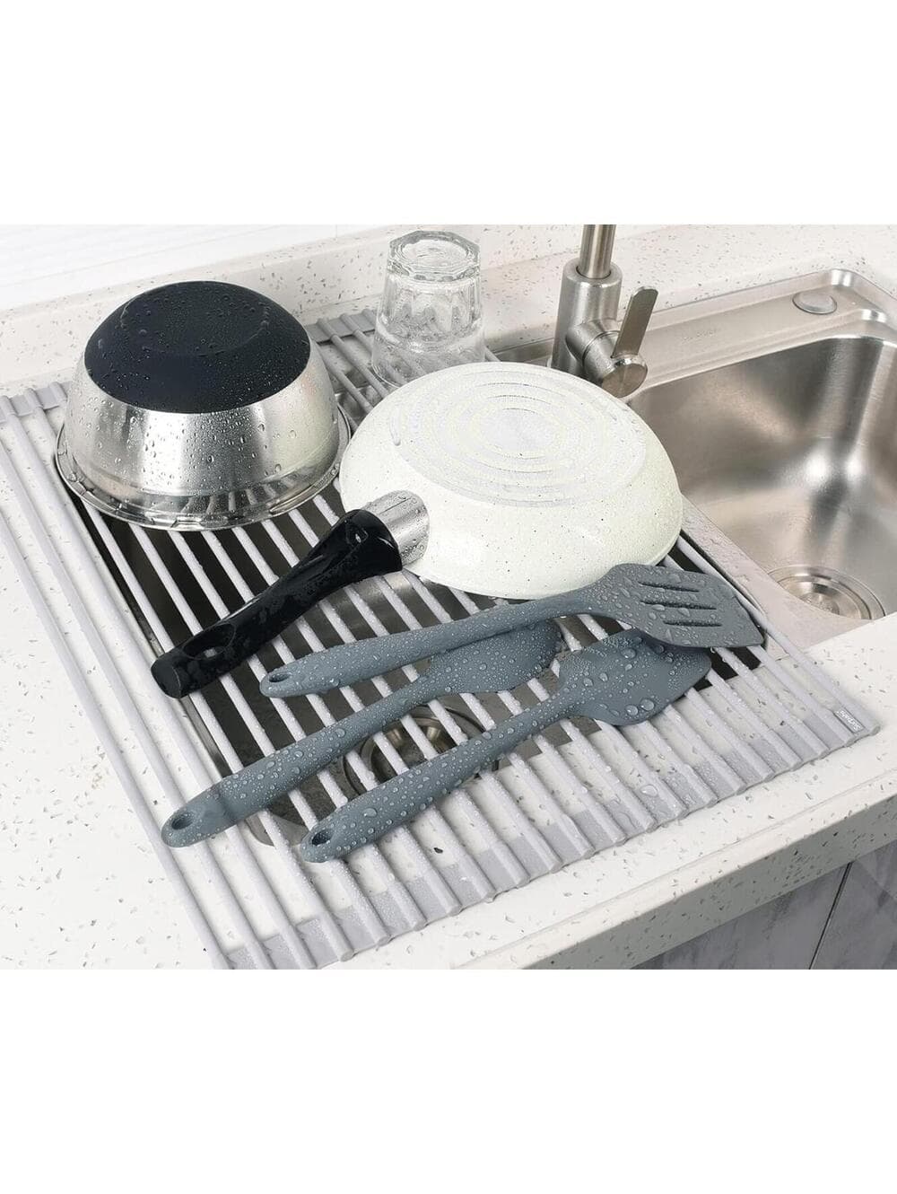 Surpahs Silicone Steel Roll-Up Dish Drying Rack 20.5 x 15.5" [COPY]