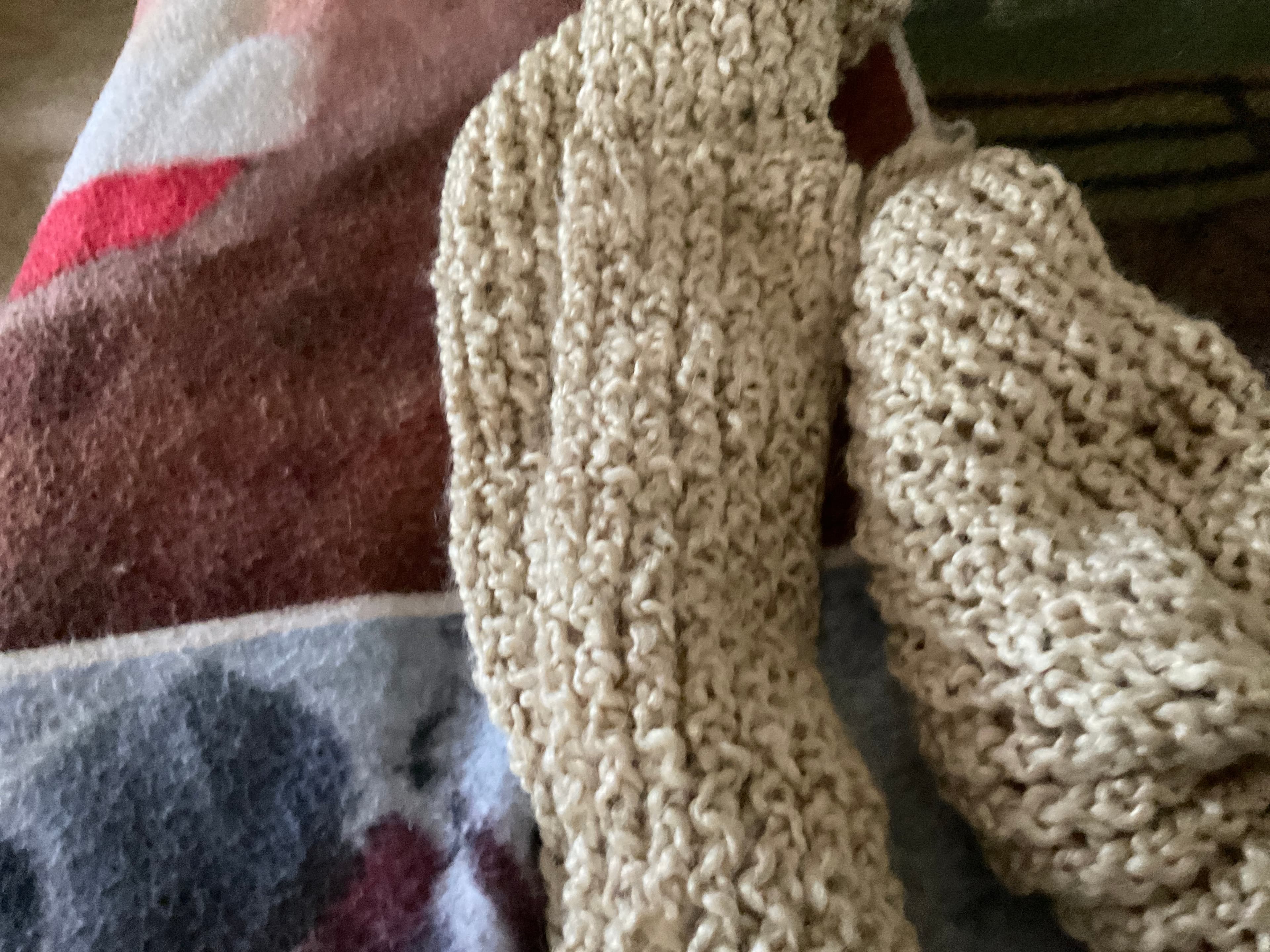 Tan hat and scarf