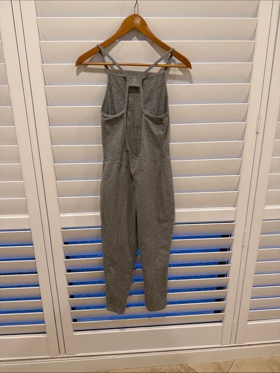 Free People Heather Gray Strappy Sleeveless Jumpsuit size m FP Movement - Thumbnail 5