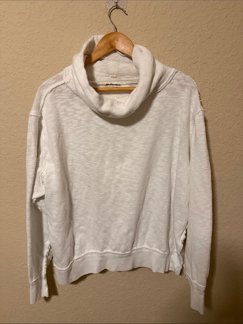 We The Free Cream Cowl Neck Pullover Sweater - Thumbnail 3