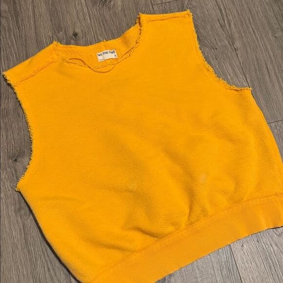 Free People We The Free Vibrant Yellow Crewneck Tank Top size medium - Thumbnail 5