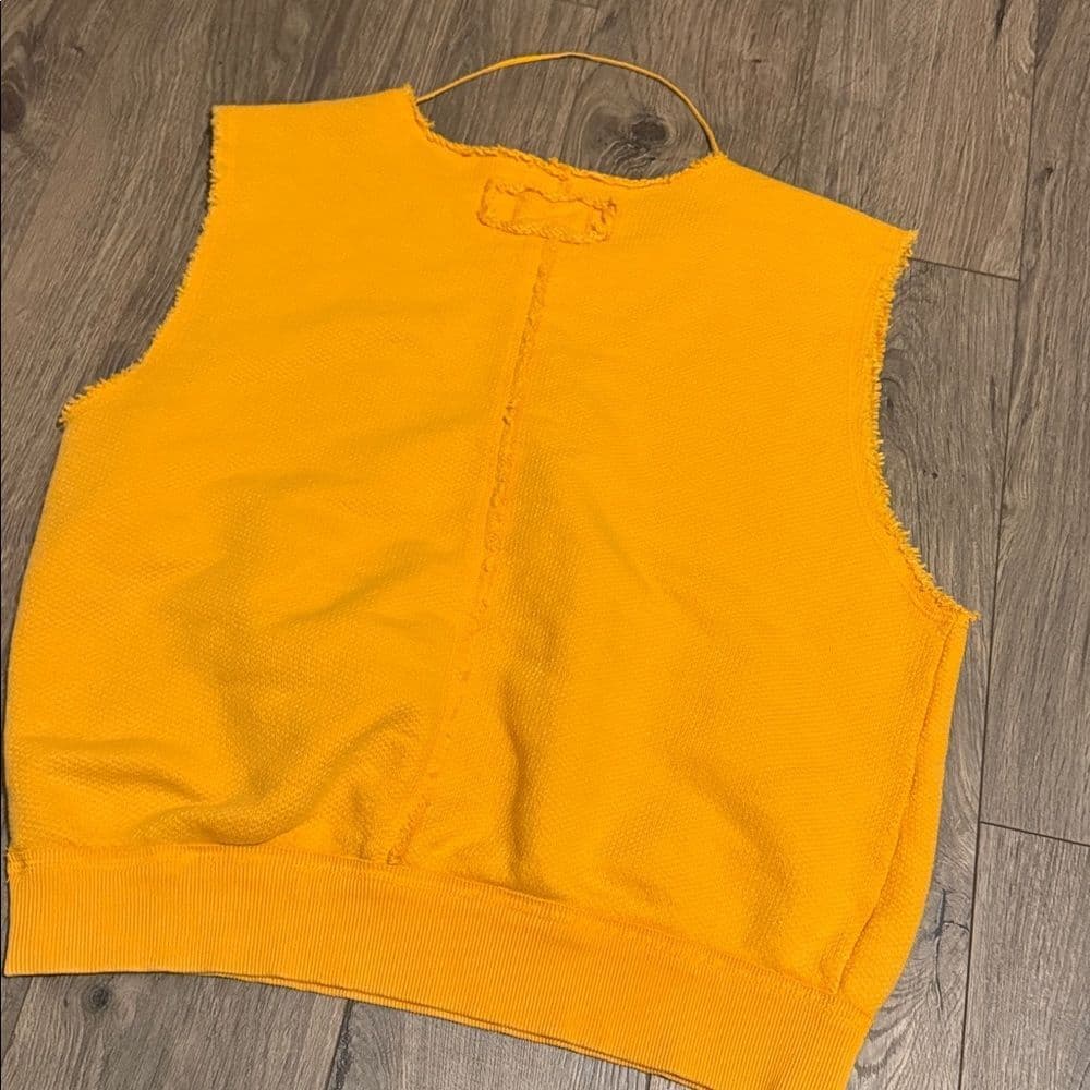 Free People We The Free Vibrant Yellow Crewneck Tank Top size medium - Thumbnail 3